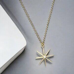 Handmade North Star Gold Plated Sterling Silver Charm Pendant